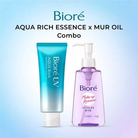 Biore Uv Aqua Rich Sunscreen Spf 50+ Pa++++ (70 g) and Makeup Remover Cleansing Oil (150 ml) Combo