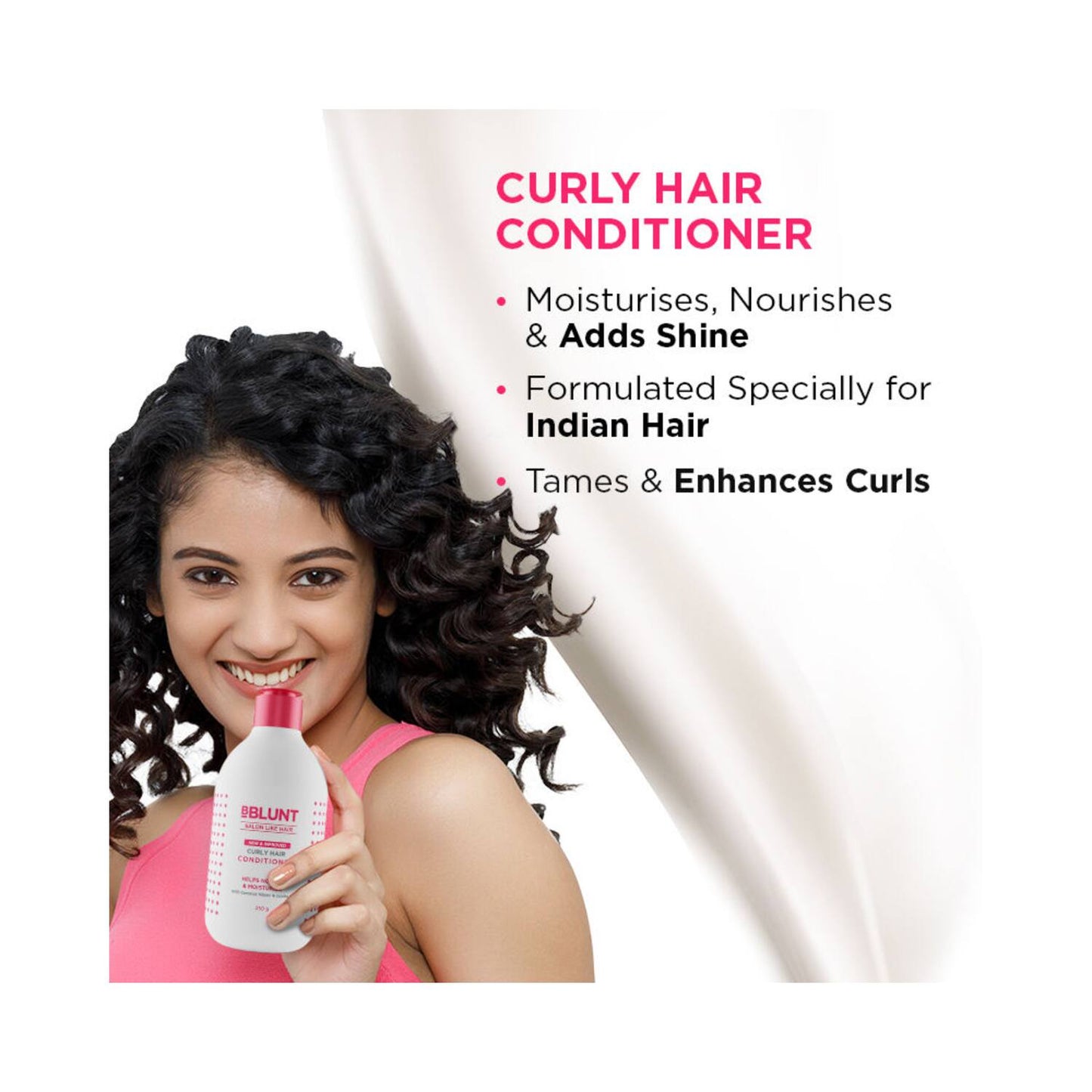 BBlunt Curly Hair Conditioner With Coconut Water & Jojoba Oil (250g)