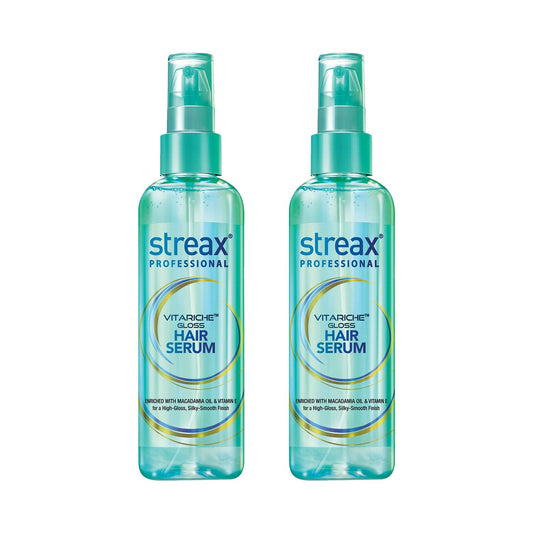 Streax Professional Vitariche Gloss Hair Serum (115ml) - (Pack of 2) Combo