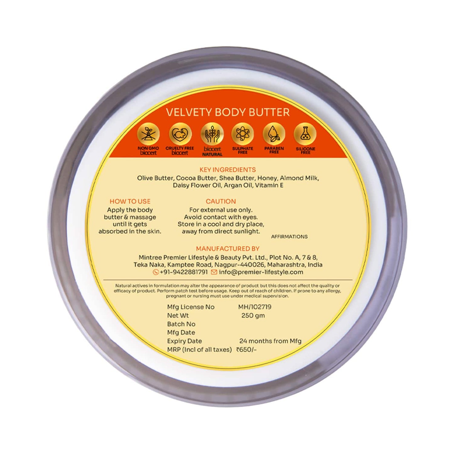 Vedic Valley Velvety Body Butter (250g)