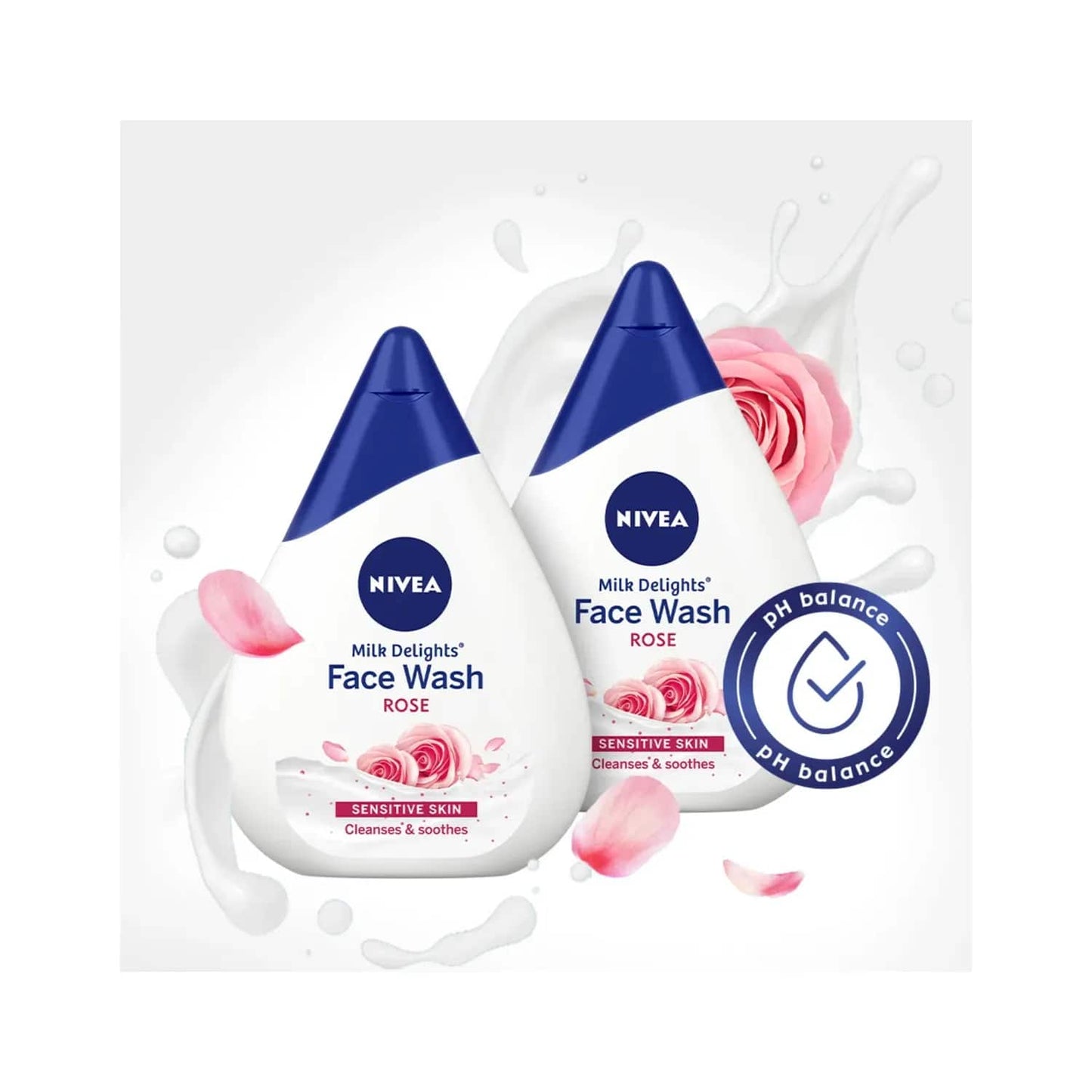 Nivea Milk Delights Caring Rosewater Facewash (100ml)