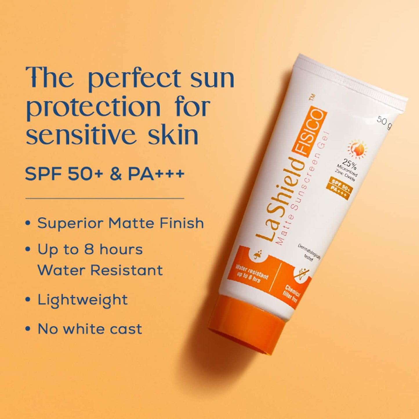 La Shield FISICO SPF 50+ & PA+++ Sunscreen Gel (50g)