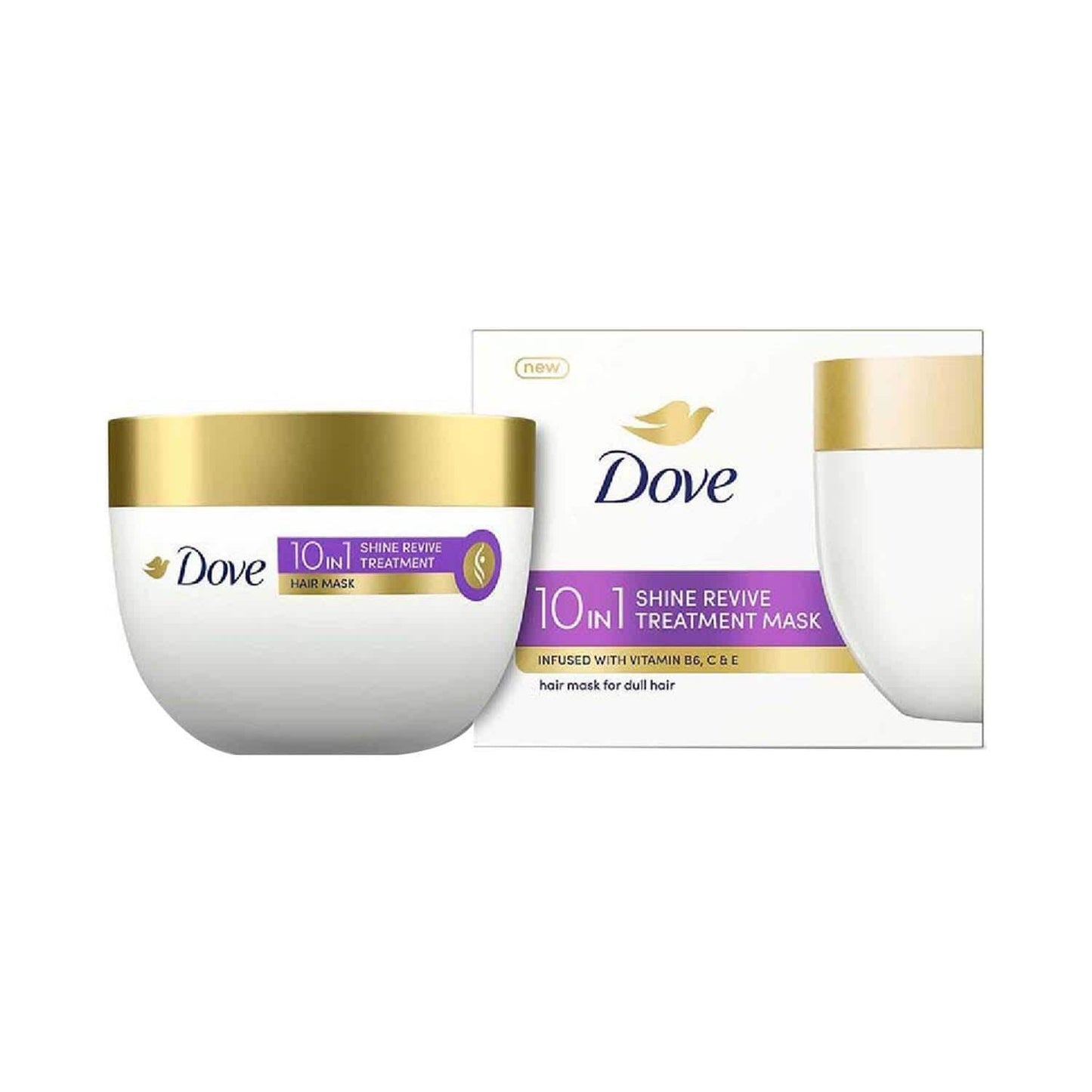 Dove Daily Shine Shampoo + Hair Mask for Shine Revive Treatment Combo