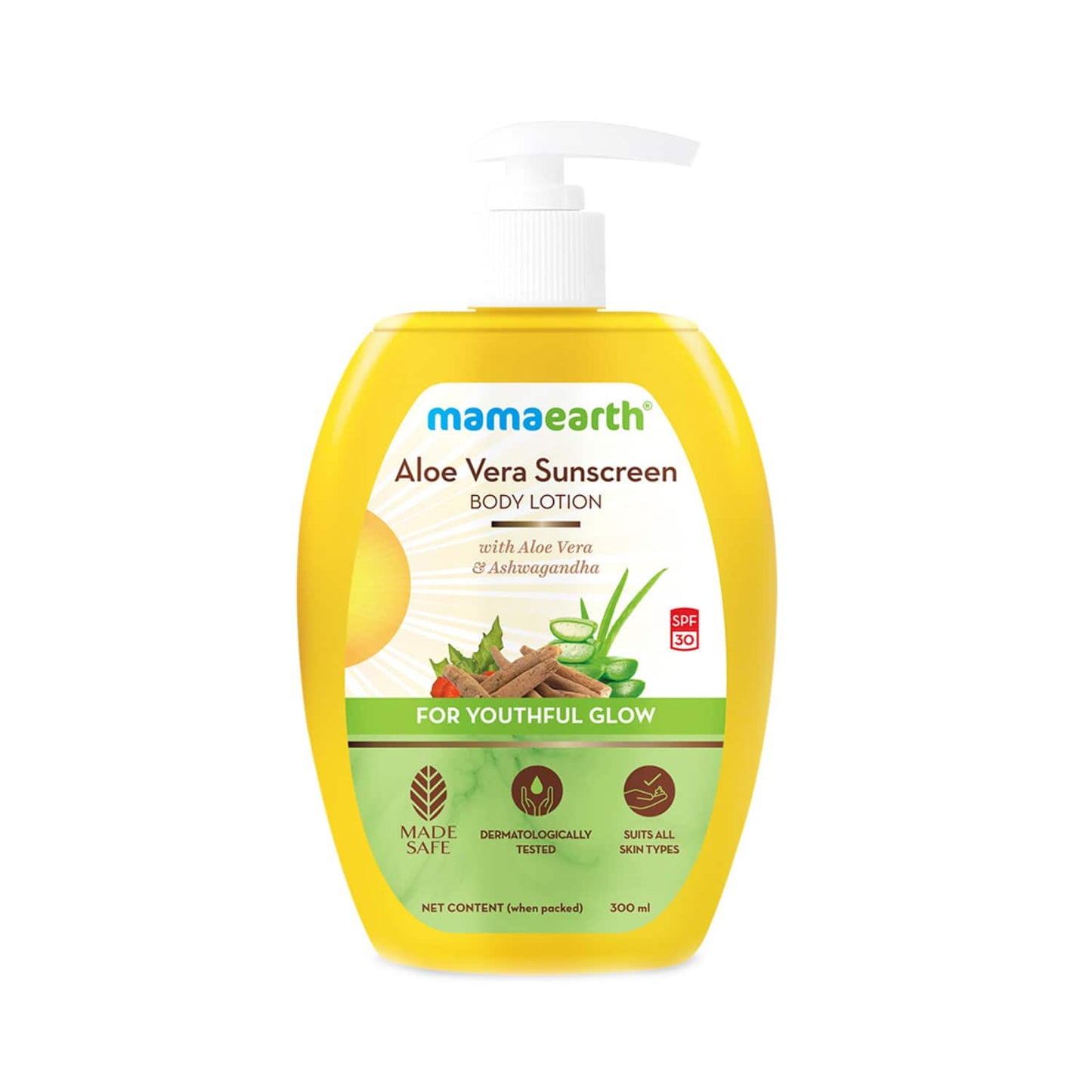 Mamaearth Aloe Vera Sunscreen Body Lotion SPF 30 (300ml)