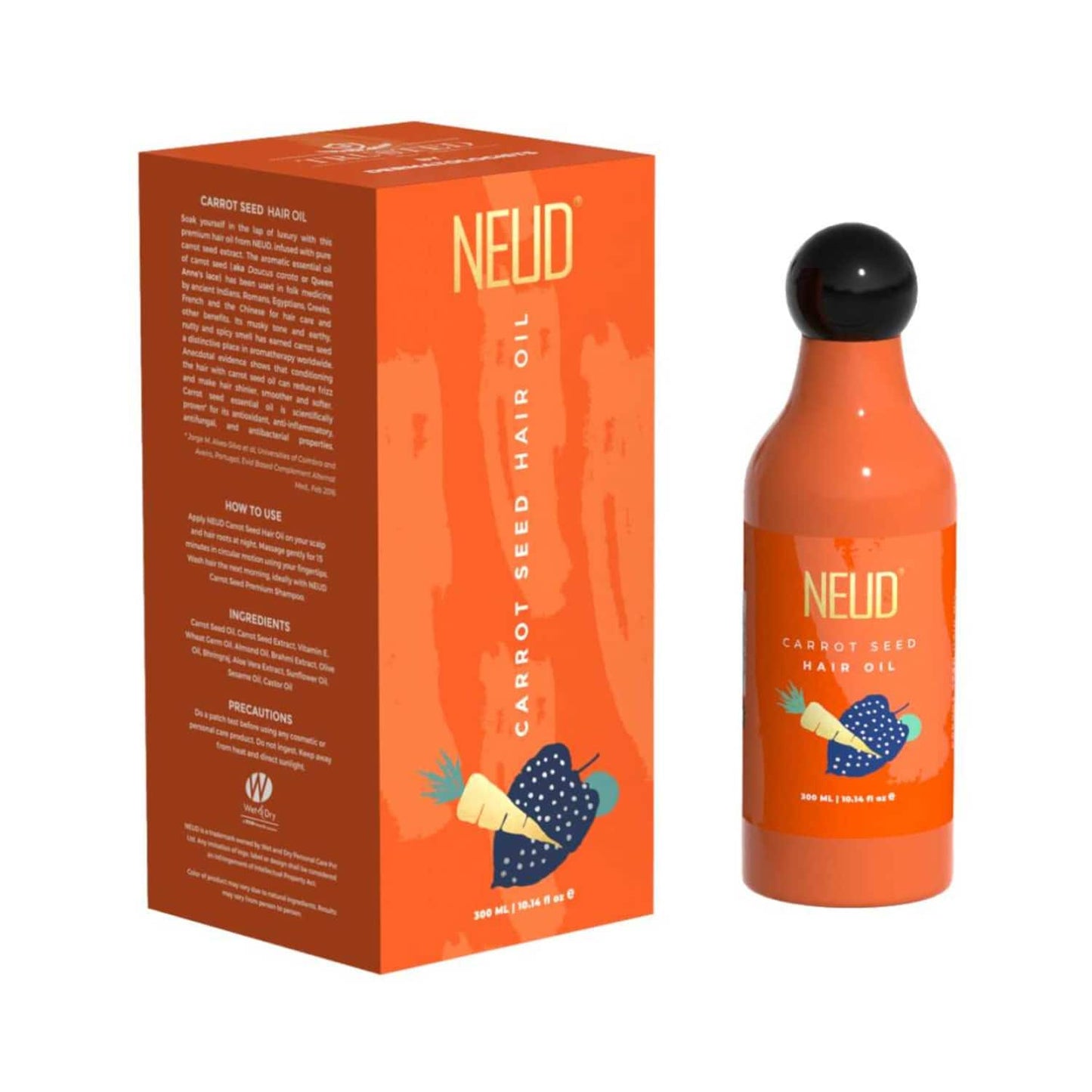 NEUD Carrot Seed Premium Hair Oil (300ml)