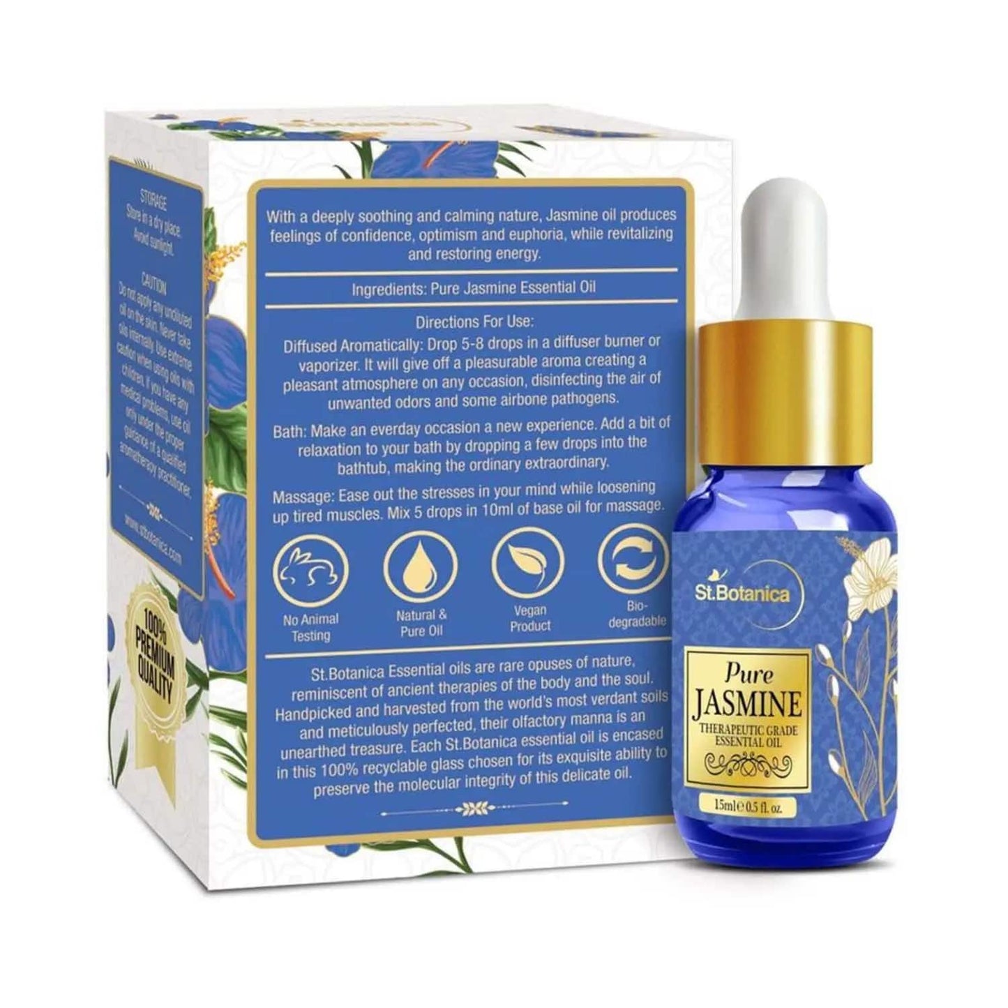 St.Botanica Pure Jasmine Essential Oil (15ml)