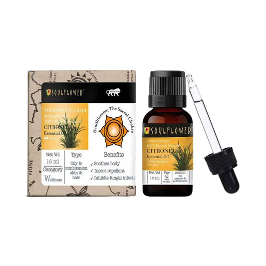 Soulflower Citronella Essential Oil - (15ml)