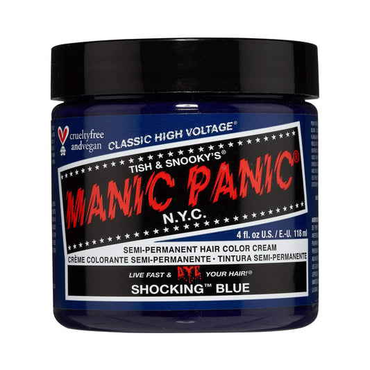 Manic Panic Classic High Voltage Semi Permanent Hair Color Cream - Shocking Blue (118ml)