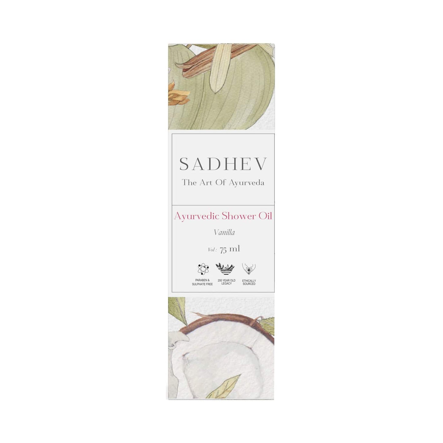 Sadhev Ayurvedic Vanilla Shower Oil (75ml)