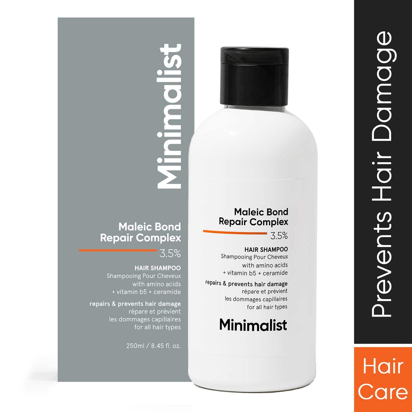 Minimalist 3.5% Maleic Bond Repair Complex Hair Shampoo For Damaged & Frizzy Hair (250ml)