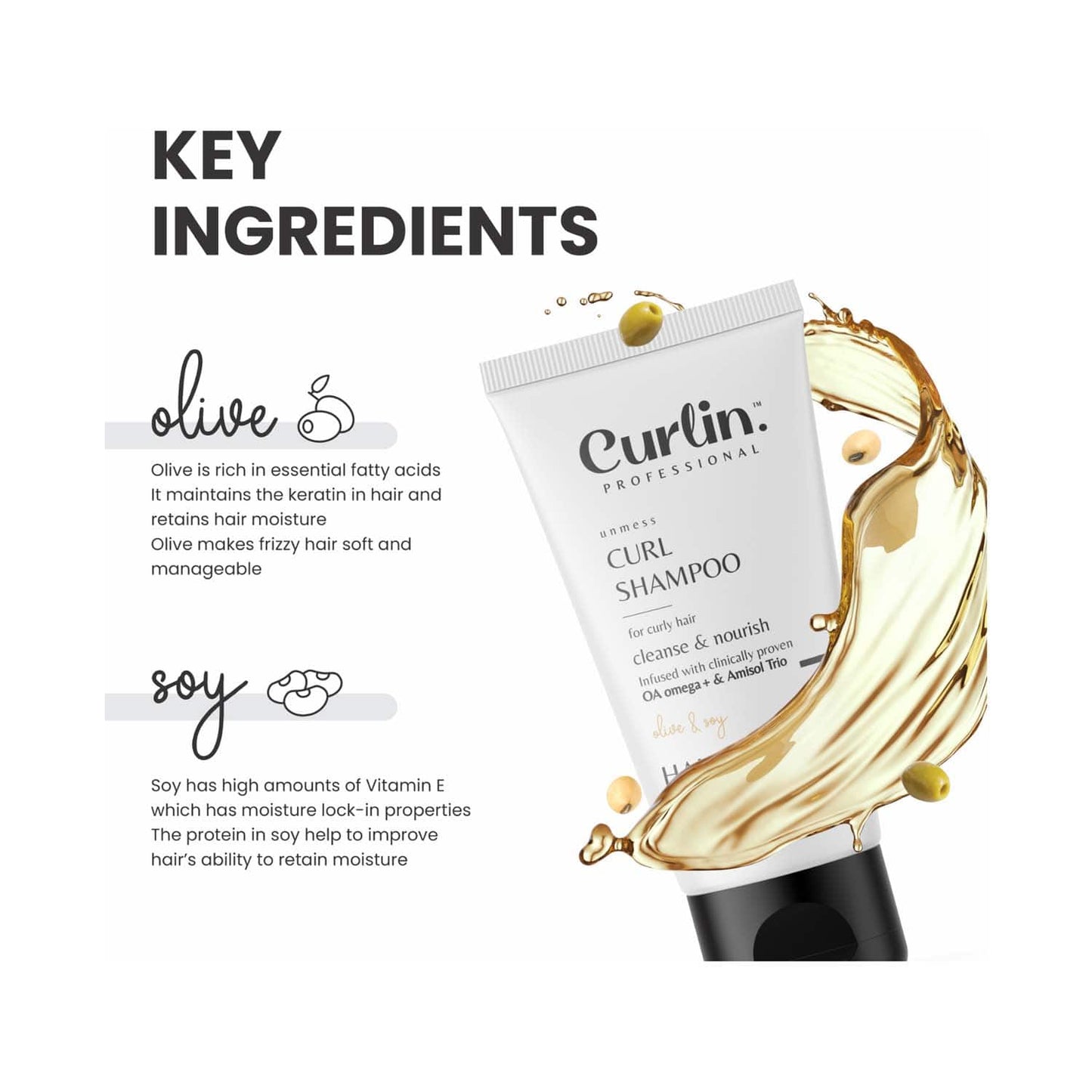 Curlin Professional Nourishing Curly Hair Shampoo (50 g)