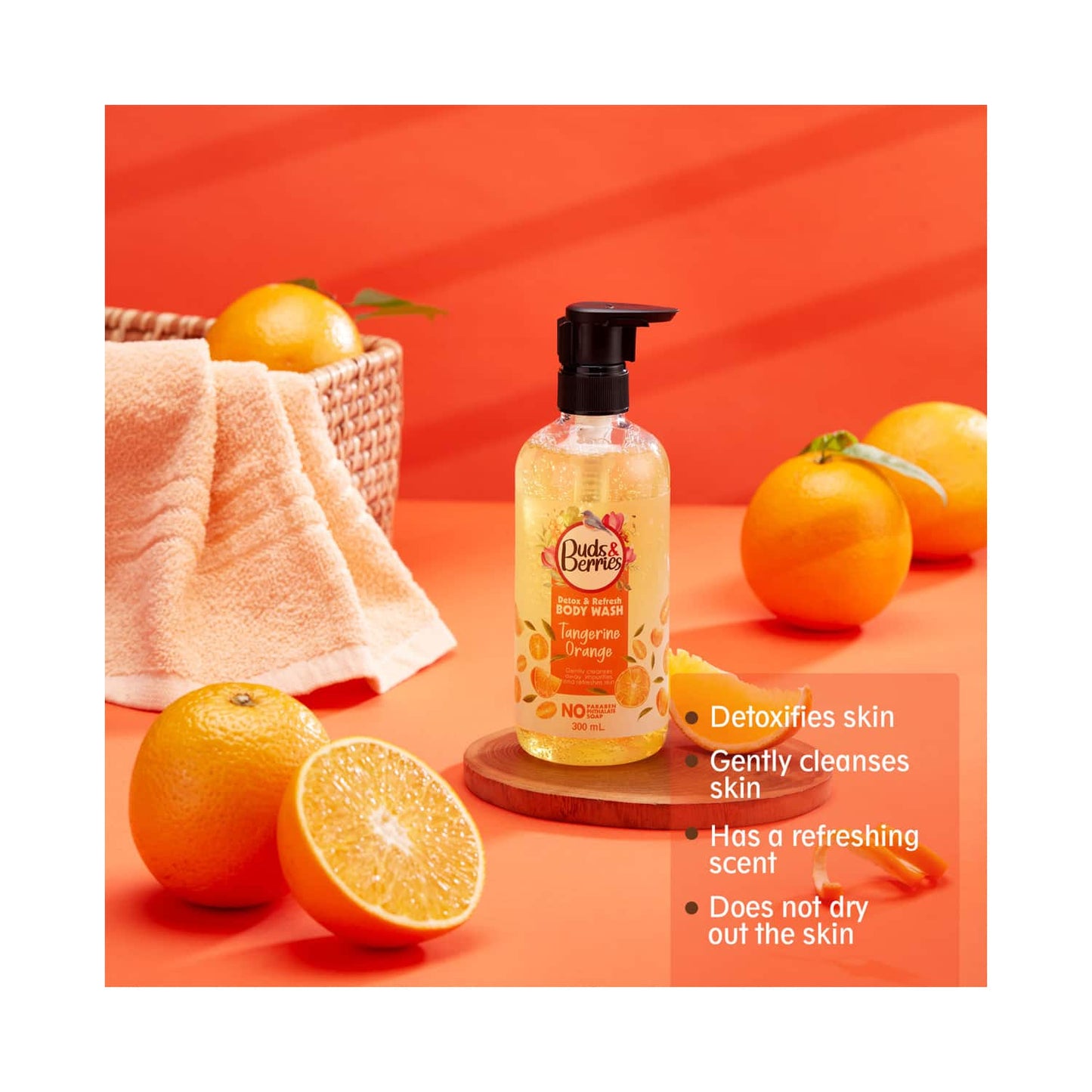 Buds & Berries Tangerine Orange Body Wash (300ml)