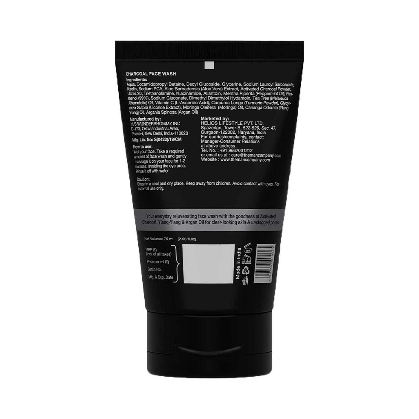 The Man Company Deep Cleansing Anti Acne Charcoal Face Wash (75ml)