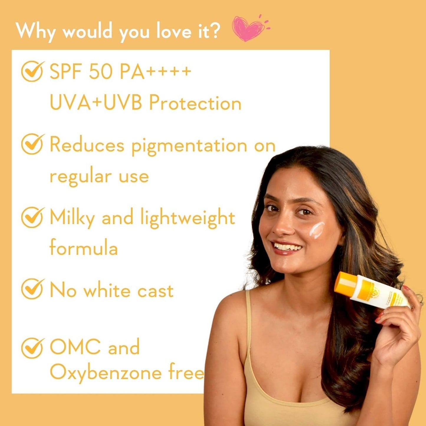 WishCare Vitamin C Pure Glow Face Sunscreen SPF 50 PA++++ (50 g)