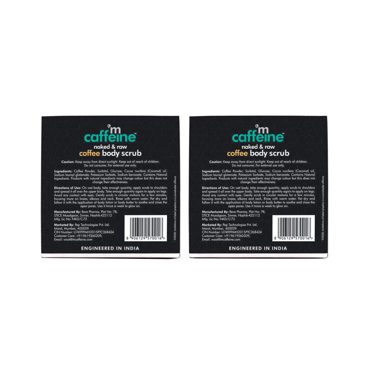 mCaffeine Coffee Body Scrub - (2Pcs)