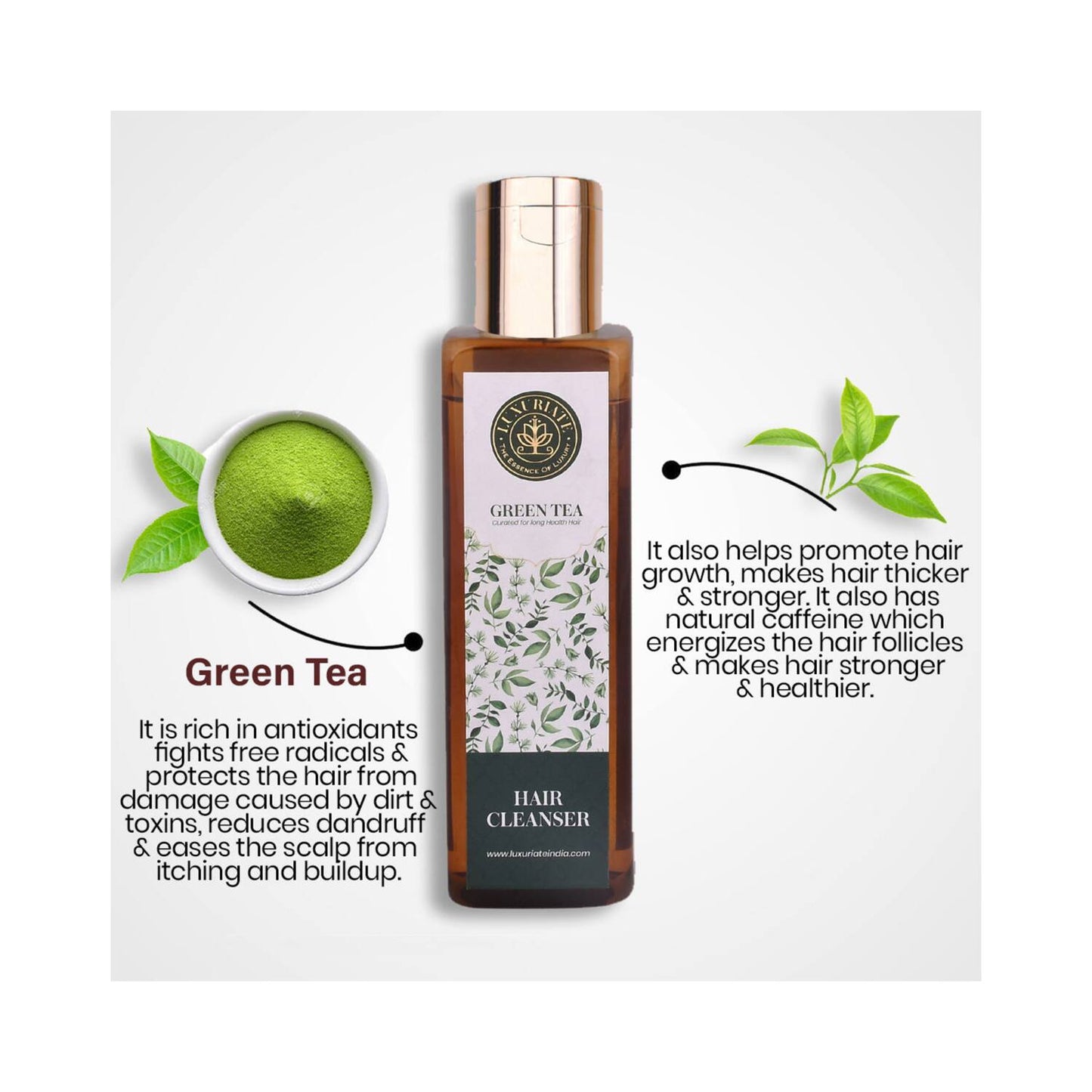 LUXURIATE Green Tea Shampoo (200ml)