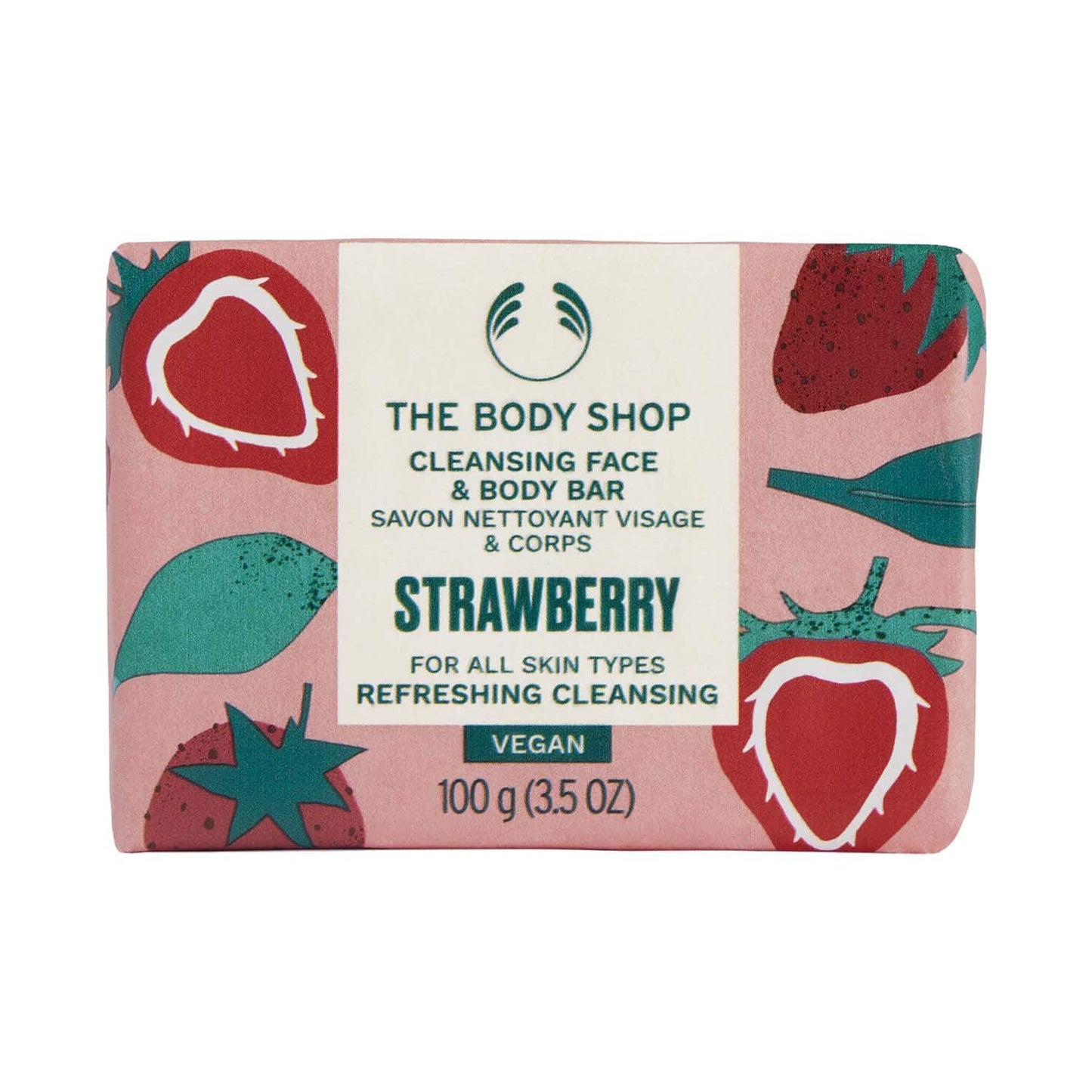 The Body Shop Strawberry Cleansing Face & Body Bar (100g)