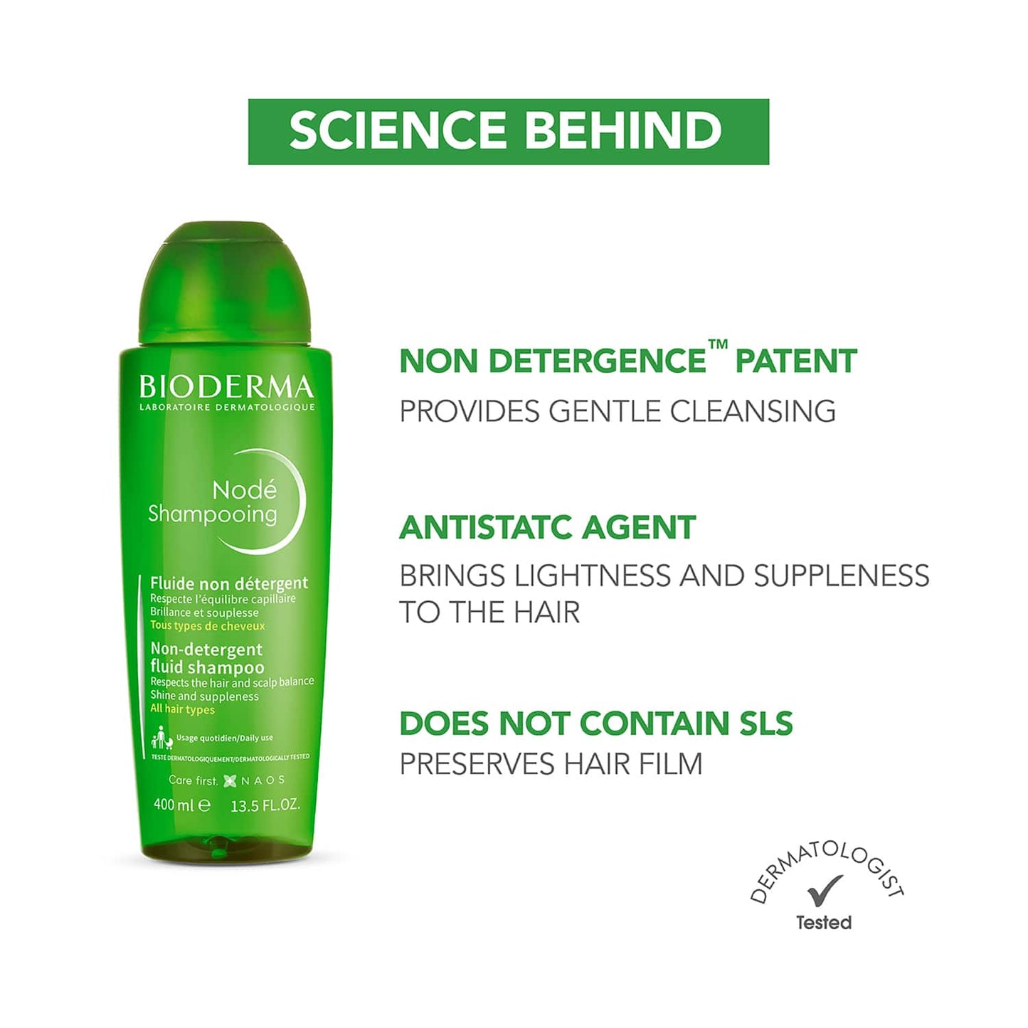 Bioderma Node Shampooing Non Detergent Fluid Shampoo (400 ml)