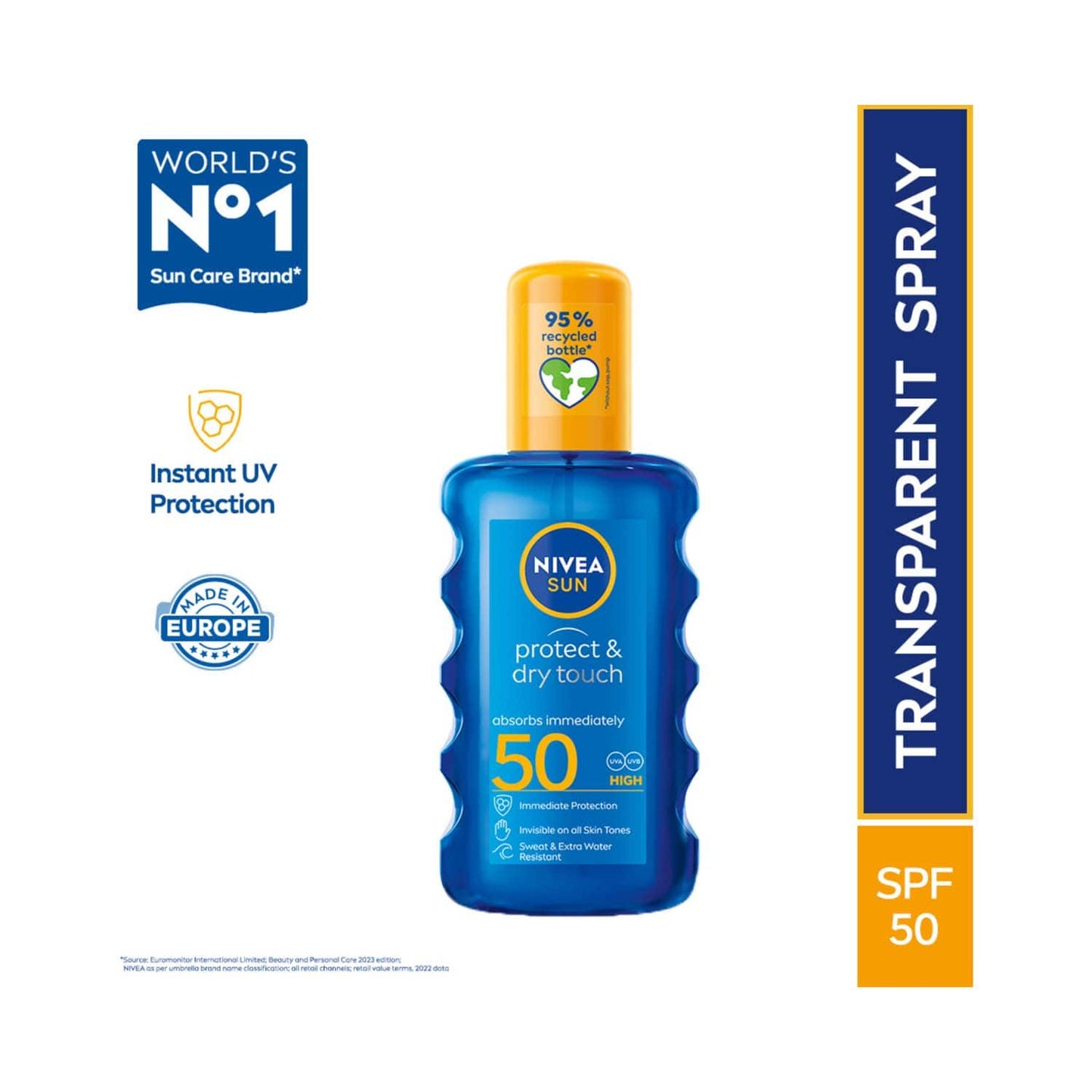 Nivea Sun Protect and Dry Touch Spray Spf 50 (200 ml)