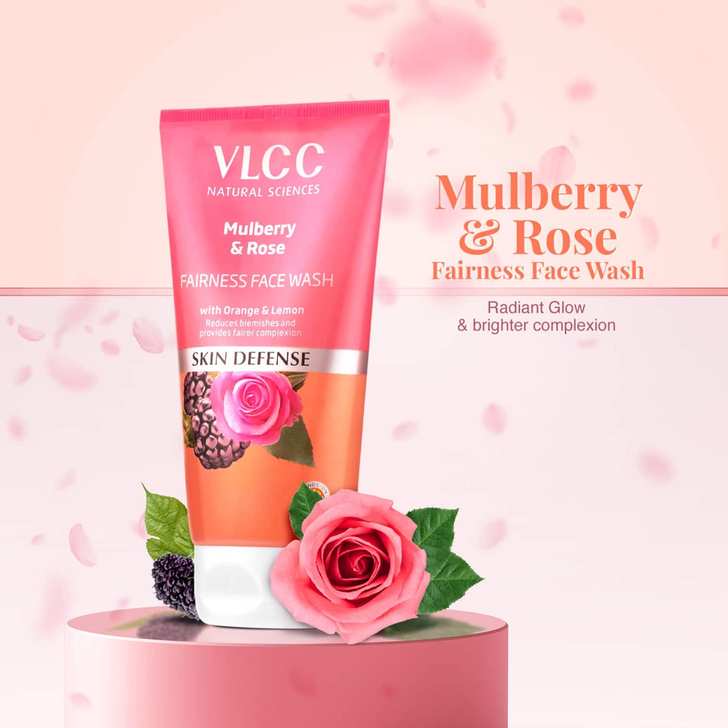 VLCC Mulberry and Rose Fairness & Neem Face Wash Combo