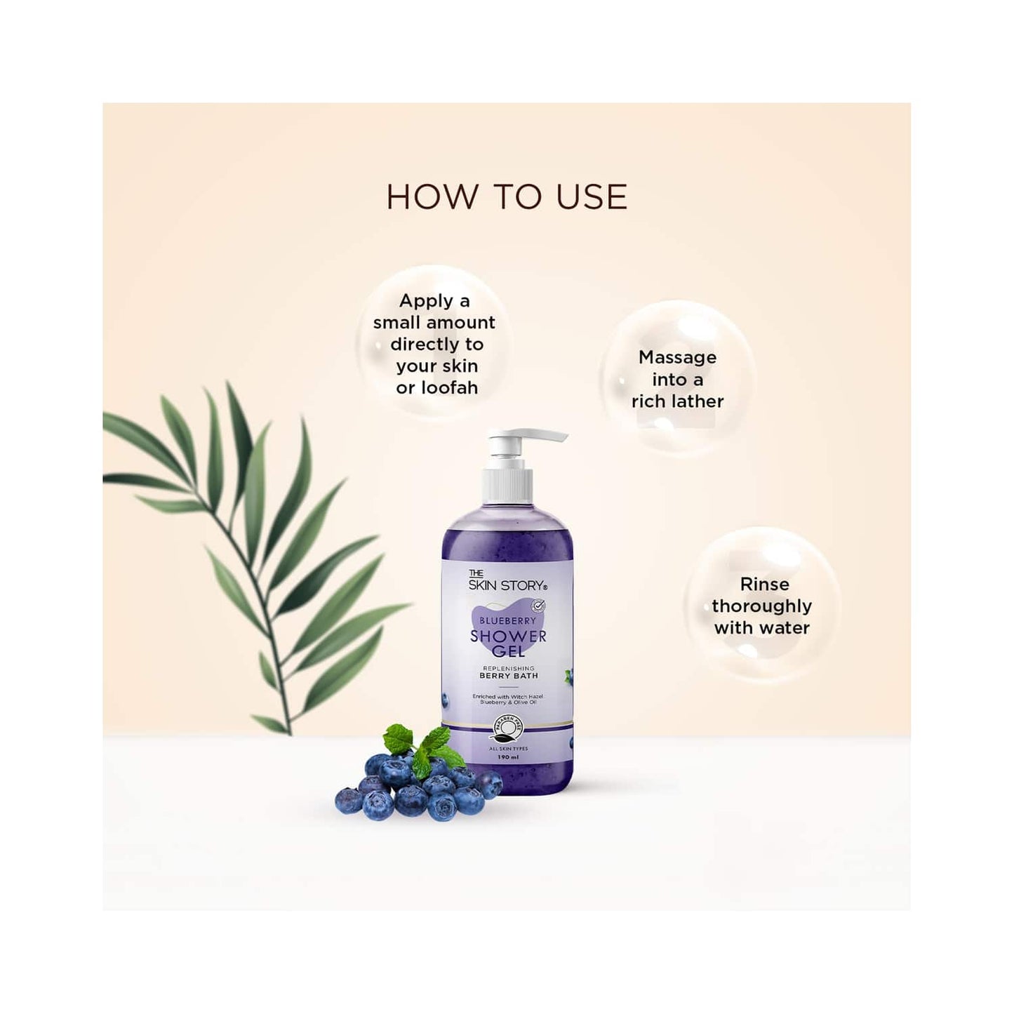 The Skin Story Refreshing Blueberry Shower Gel (190ml)