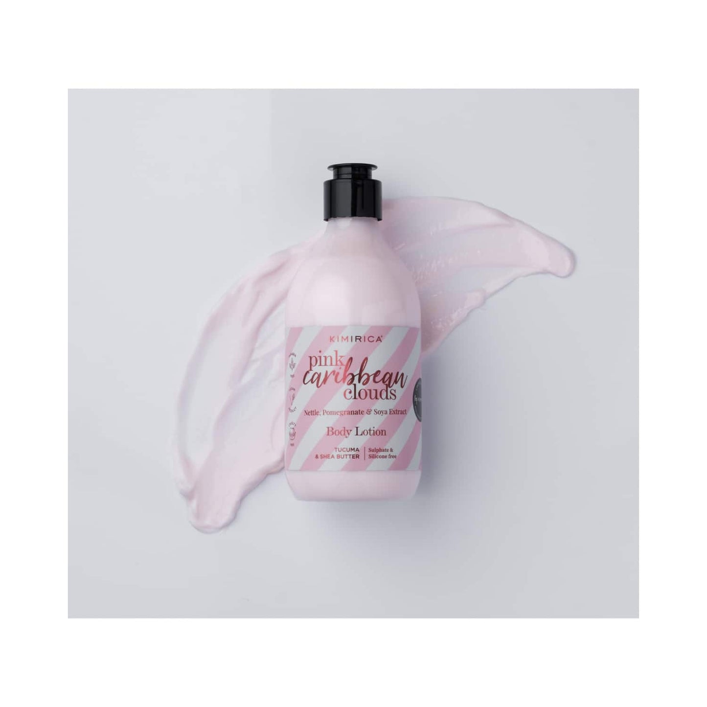 Kimirica Pink Caribbean Body Lotion with Pomegranate & Soya Extract Tucuma & Shea Butter (300 ml)