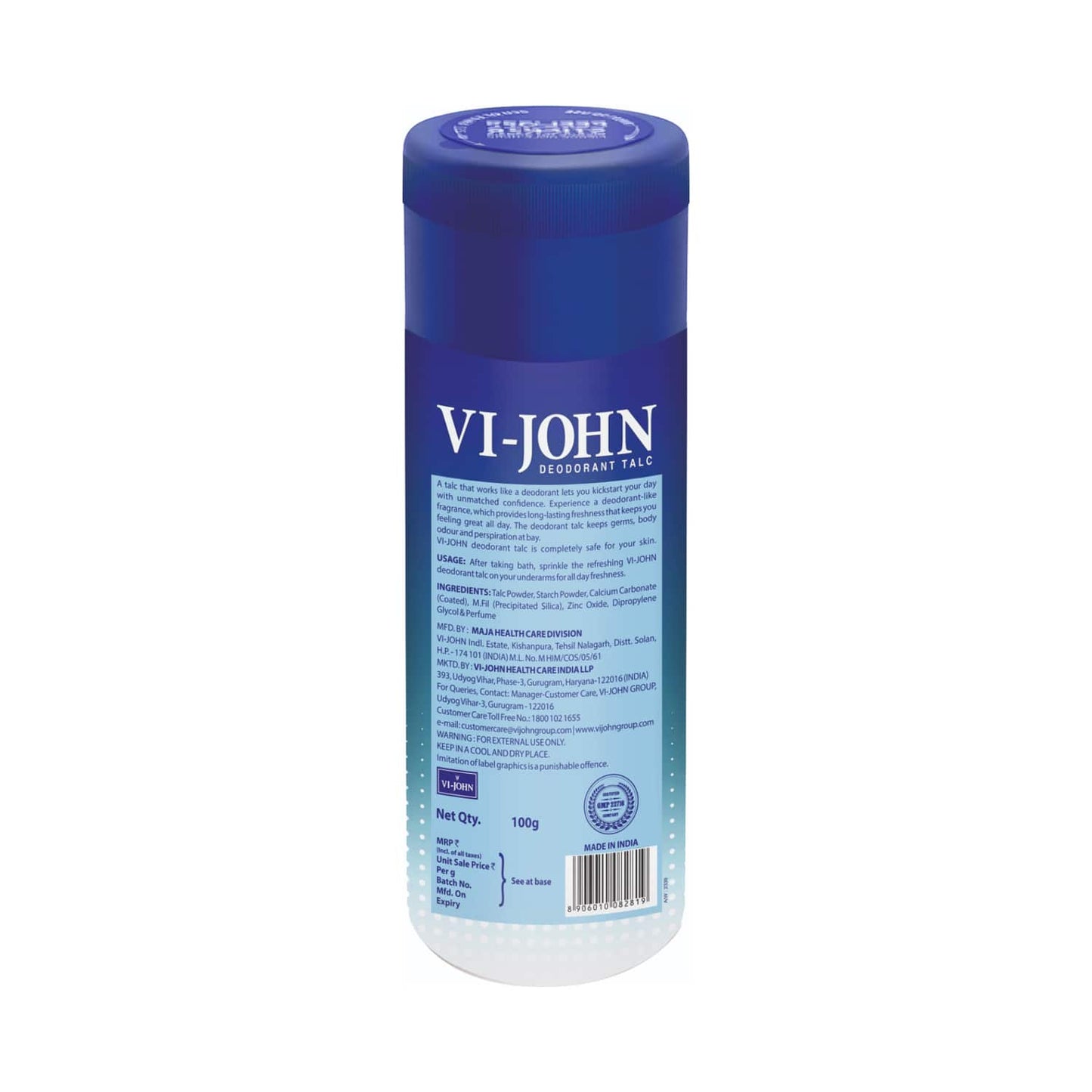 VI-JOHN Classic All Day Freshness Deodorant Talc (100g)