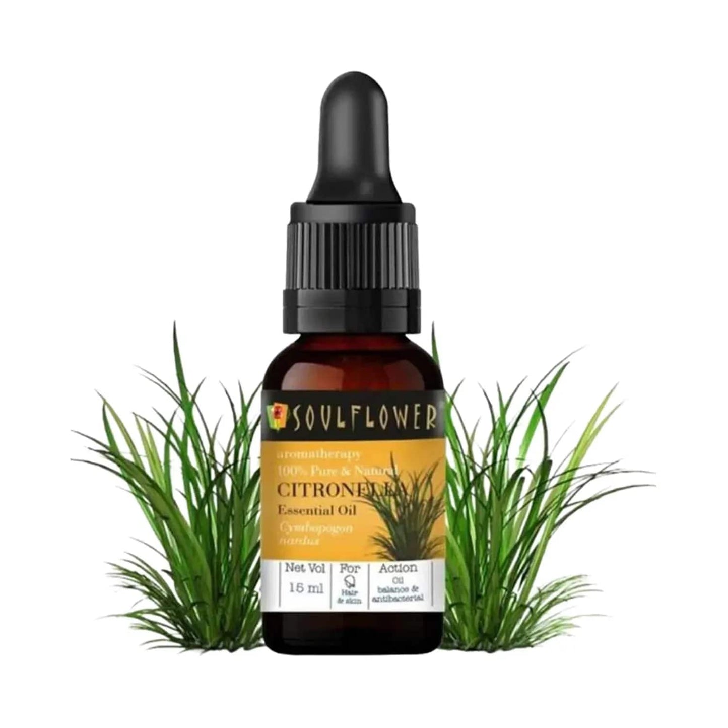 Soulflower Citronella Essential Oil - (15ml)