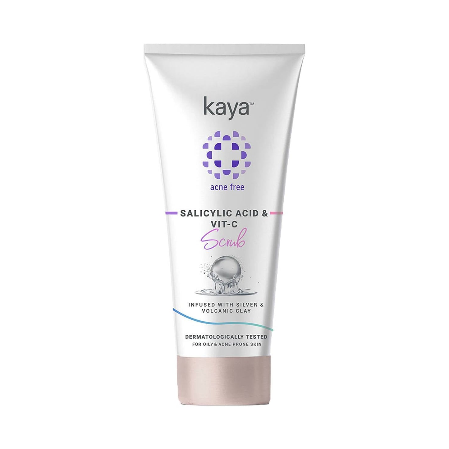 KAYA Salicylic Acid Vitamin C Scrub Infused with Silver & Volcanic Clay (75ml)