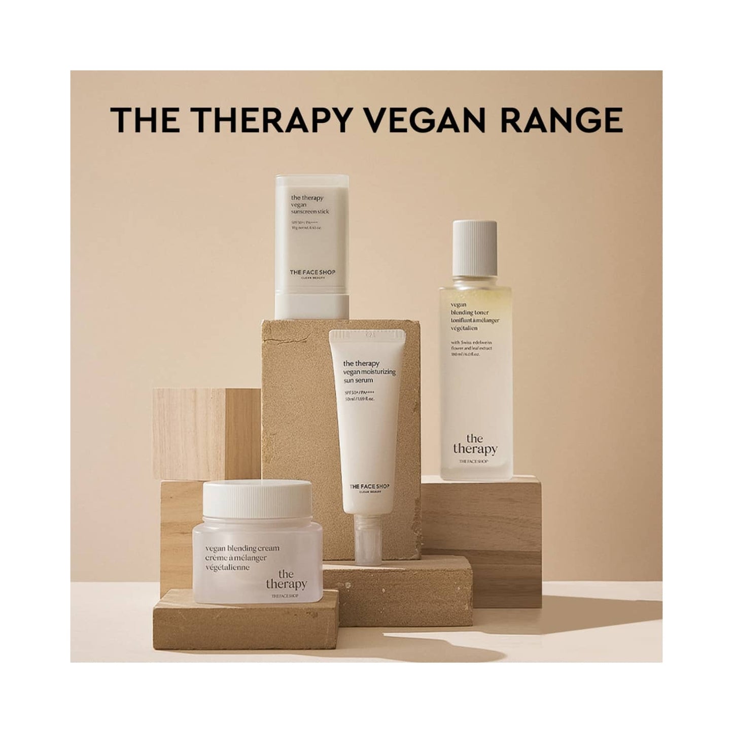 The Face Shop The Therapy Vegan Serum Sunscreen SPF 50+ PA++++ with Niacinamide UVA/B Protection (50 ml)