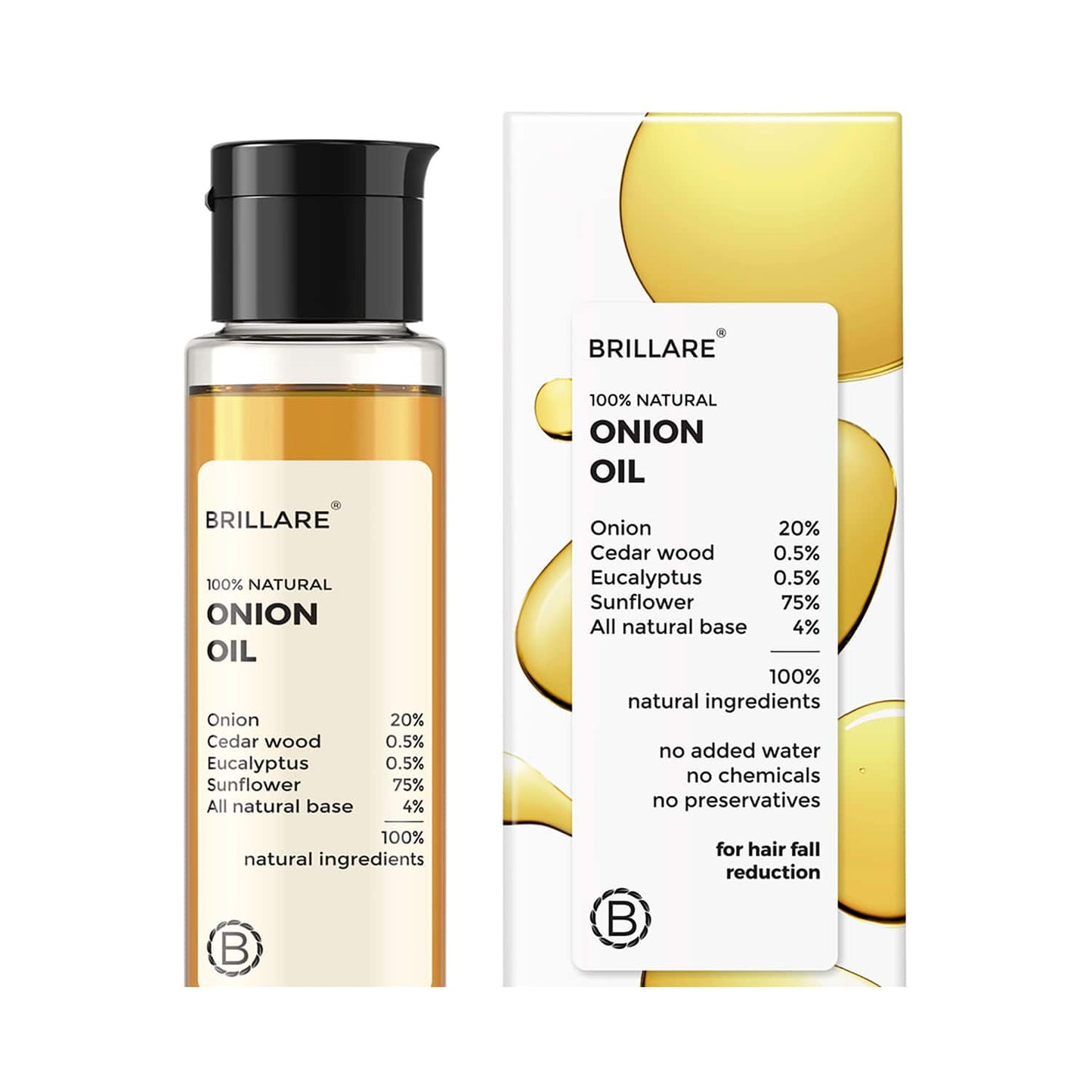 Brillare Onion Oil For Hair Fall Reduction (100ml)