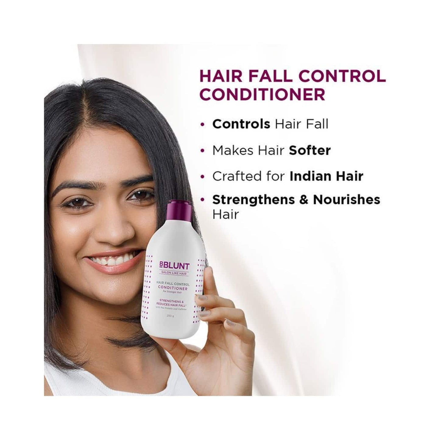 BBlunt Hair Fall Control Conditioner Pea Protein & Caffeine For Stronger Hair (250g)