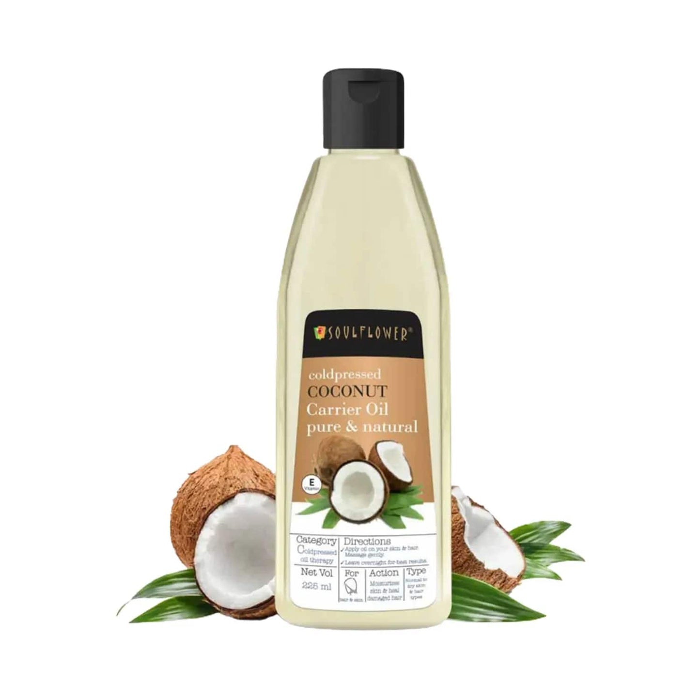 Soulflower Coldpressed Coconut Carrier Oil - (225ml)