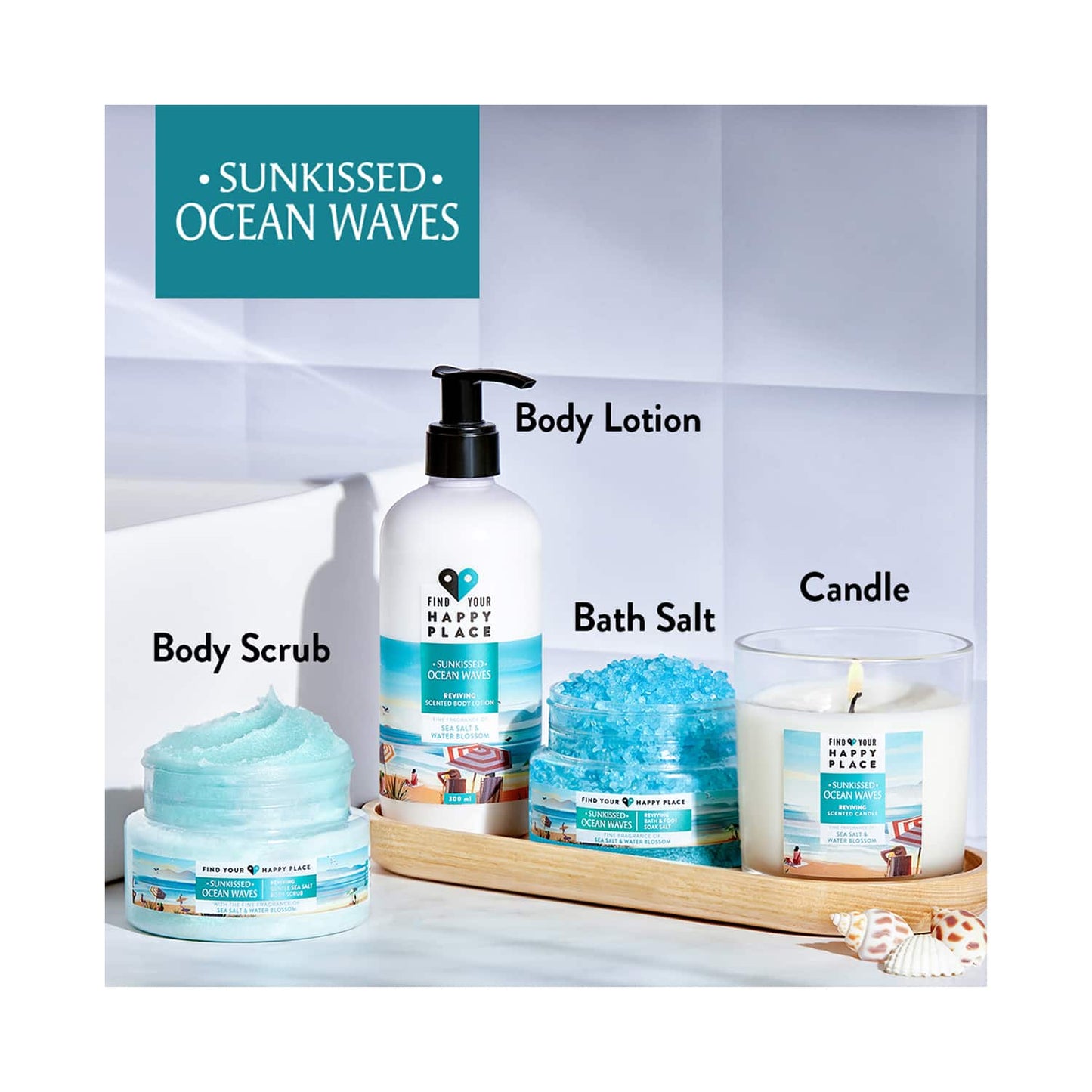 Find Your Happy Place Sunkissed Ocean Waves Bath & Foot Soak Salt (250g)