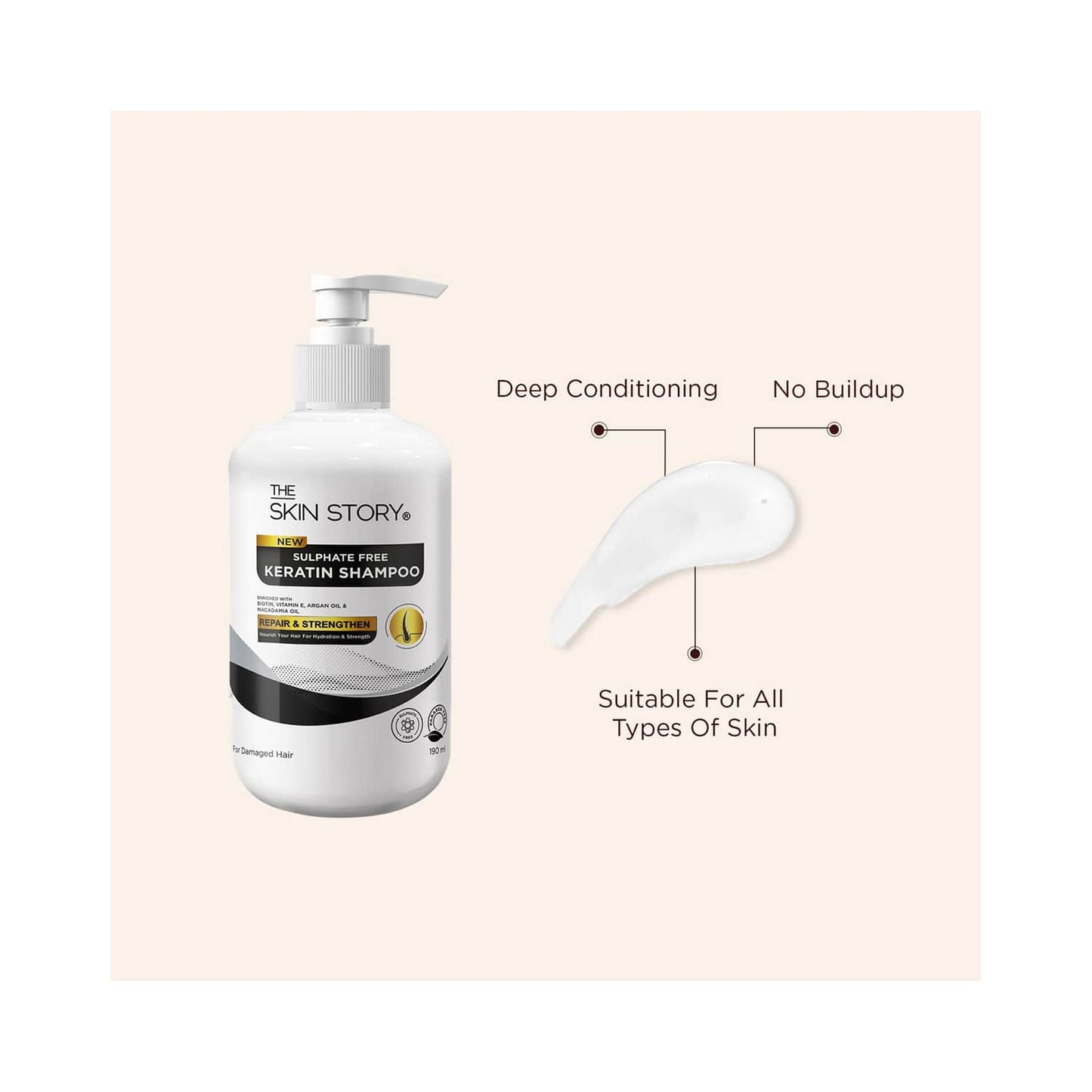 The Skin Story New Sulfate Free Keratin Shampoo (190ml)
