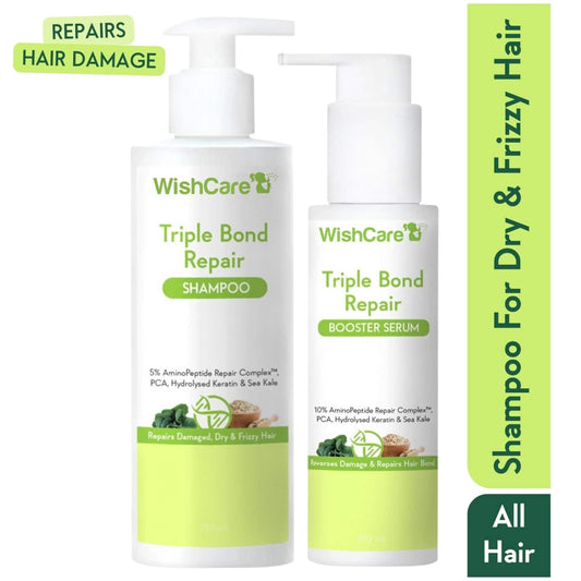 WishCare Triple Bond Repair Shampoo and Serum Combo (250ml+100ml)