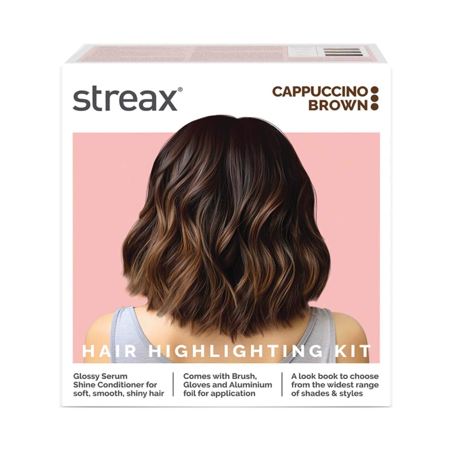 Streax Ultralights Hair Color Highlight Kit - Cappuccino Brown (180 g)