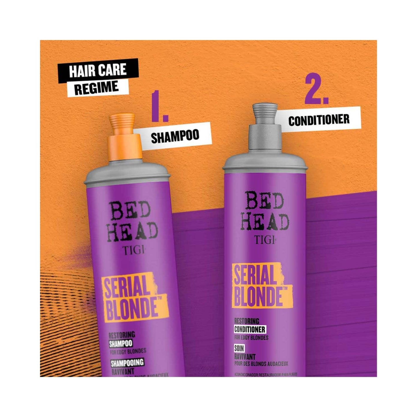 TIGI Bed Head Serial Blonde Restoring For Blonde Colored & Damaged Hair Shampoo (600ml)