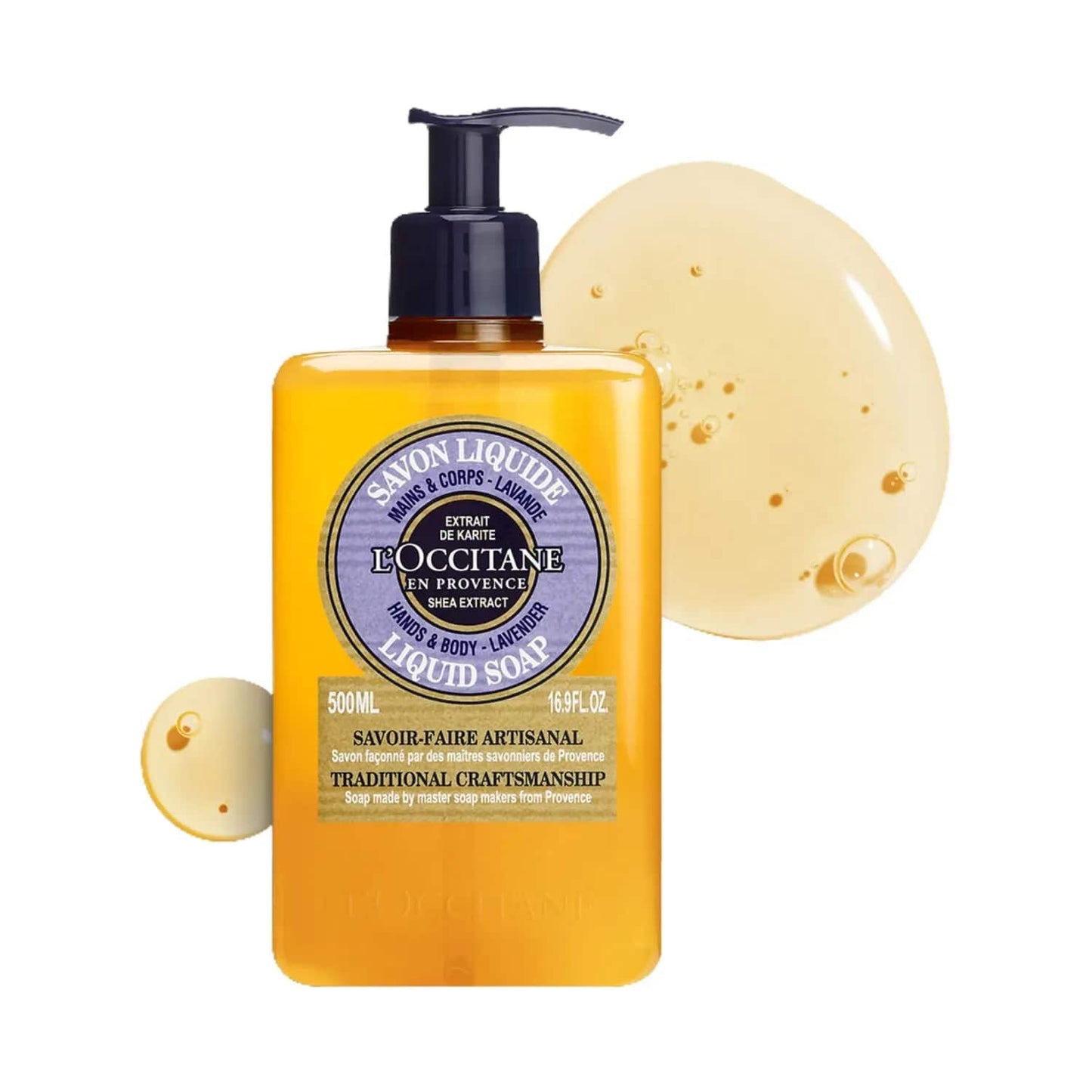 L'occitane Shea Hands & Body Lavender Liquid Soap - (500ml)