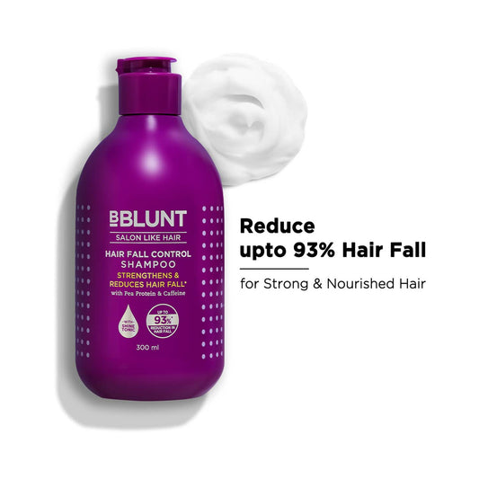 BBlunt Hair Fall Control Shampoo With Pea Protein & Caffeine For Stronger Hair (300ml)