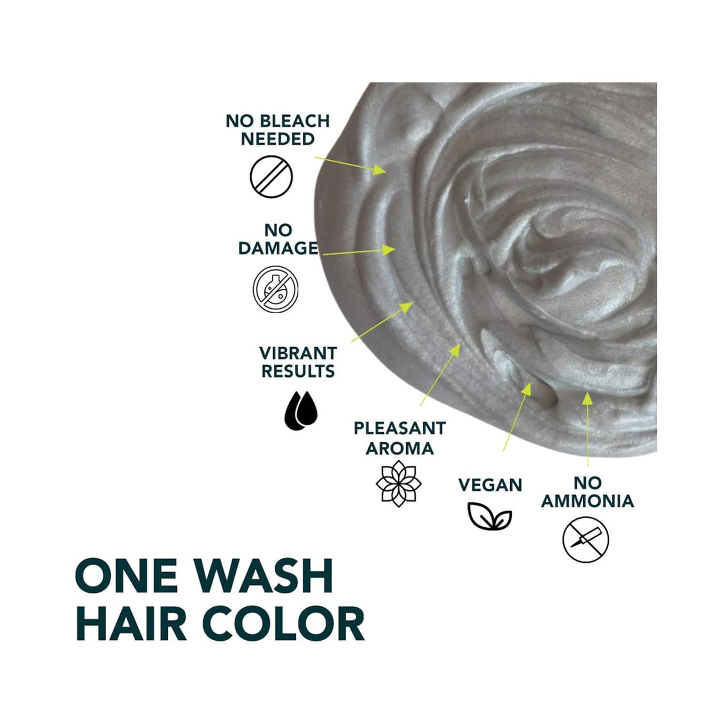 Paradyes Temporary One Wash Hair Color - Bullet Silver (45g)