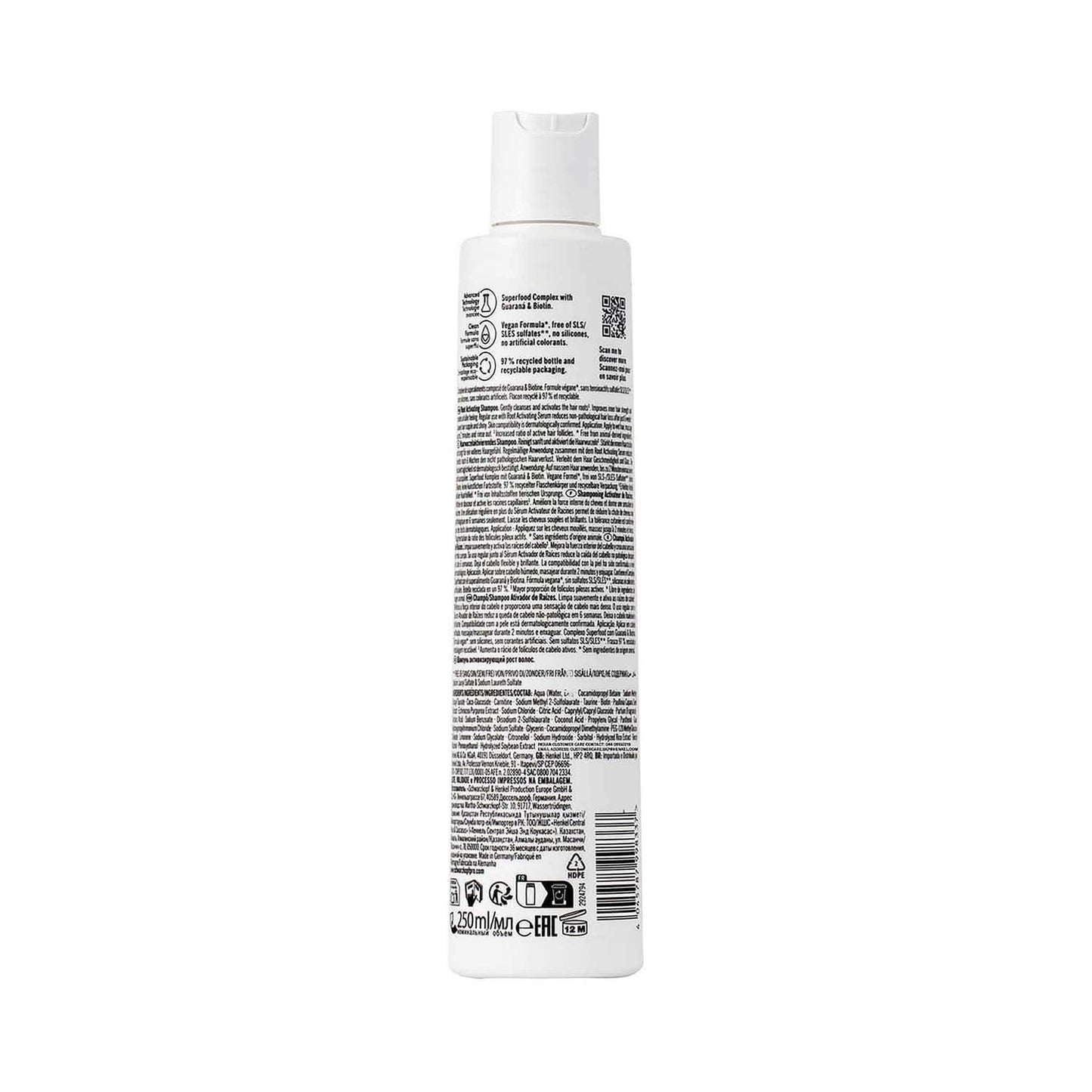 Schwarzkopf Professional Root Activating Shampoo For Thinning Hair with Guaran? + Biotin (250 ml)