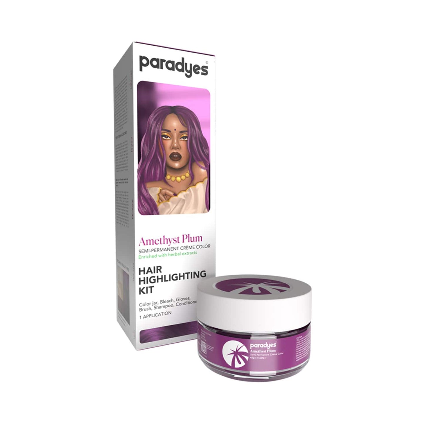 Paradyes Hair Highlighting Kit - Amethyst Plum (100g)