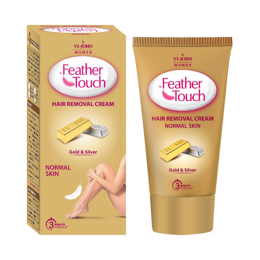 VI-JOHN Feather Touch Gold & Silver Hair Removal Cream for Normal Skin (40g)