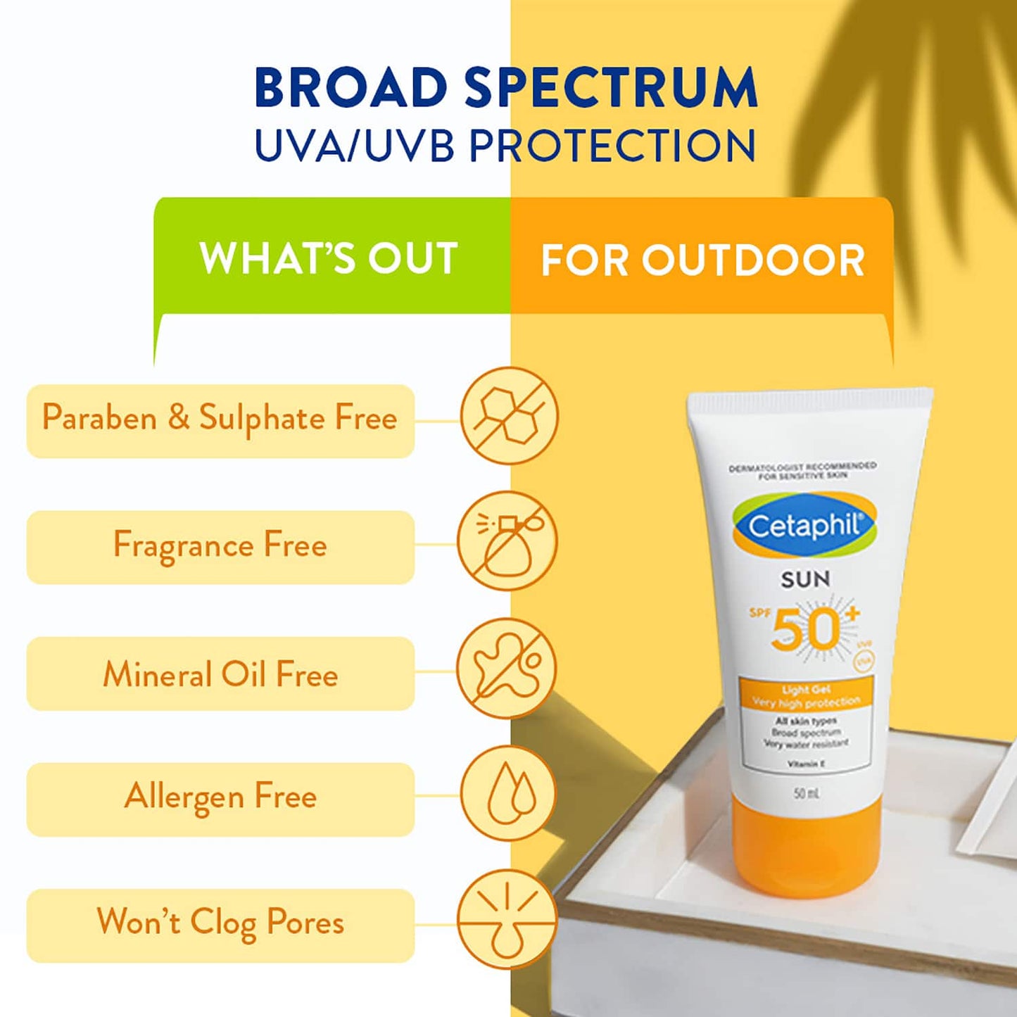 Cetaphil Sun Light Gel SPF50+ (50ml)