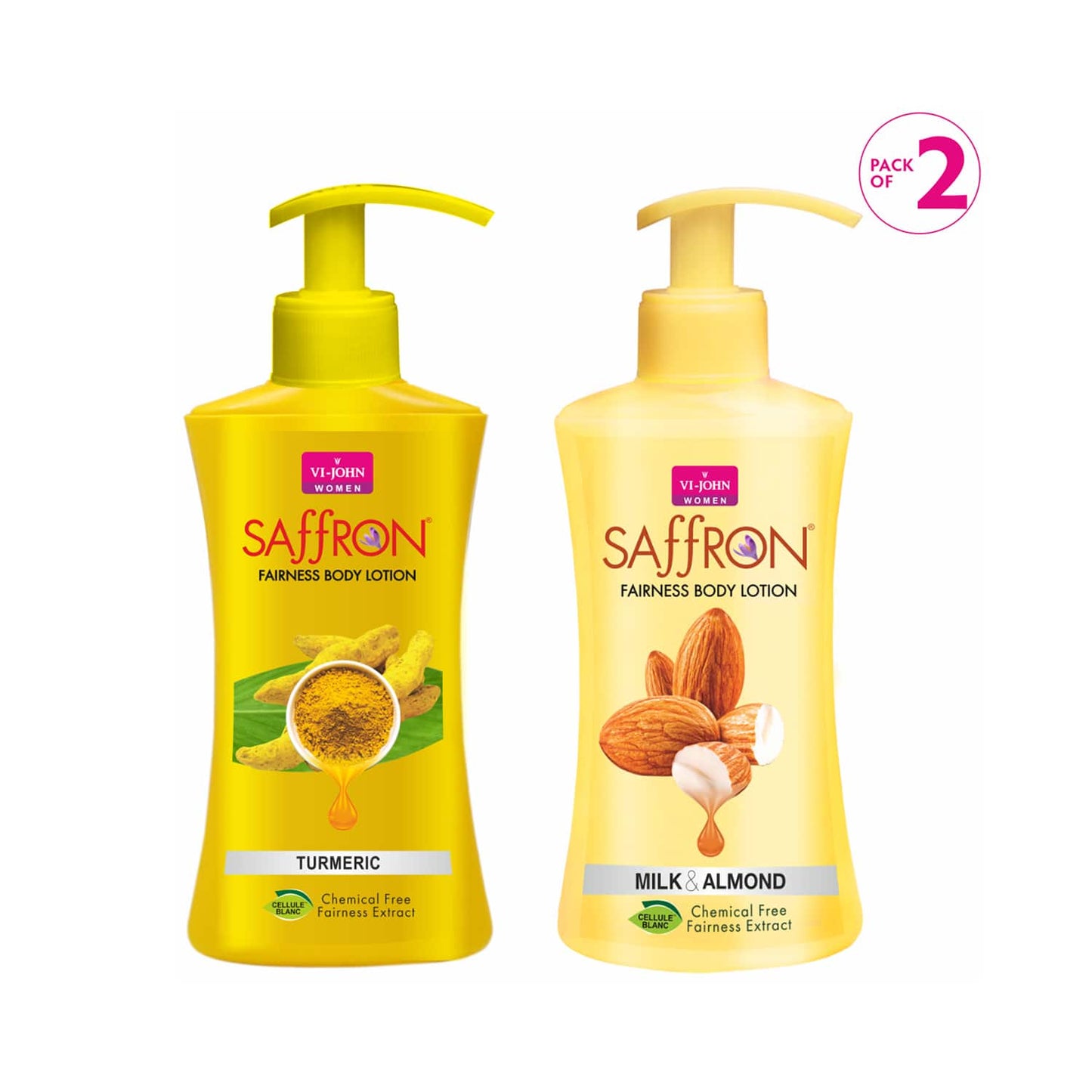 VI-JOHN Fairness Saffron Body Lotion - Turmeric and Milk Almond