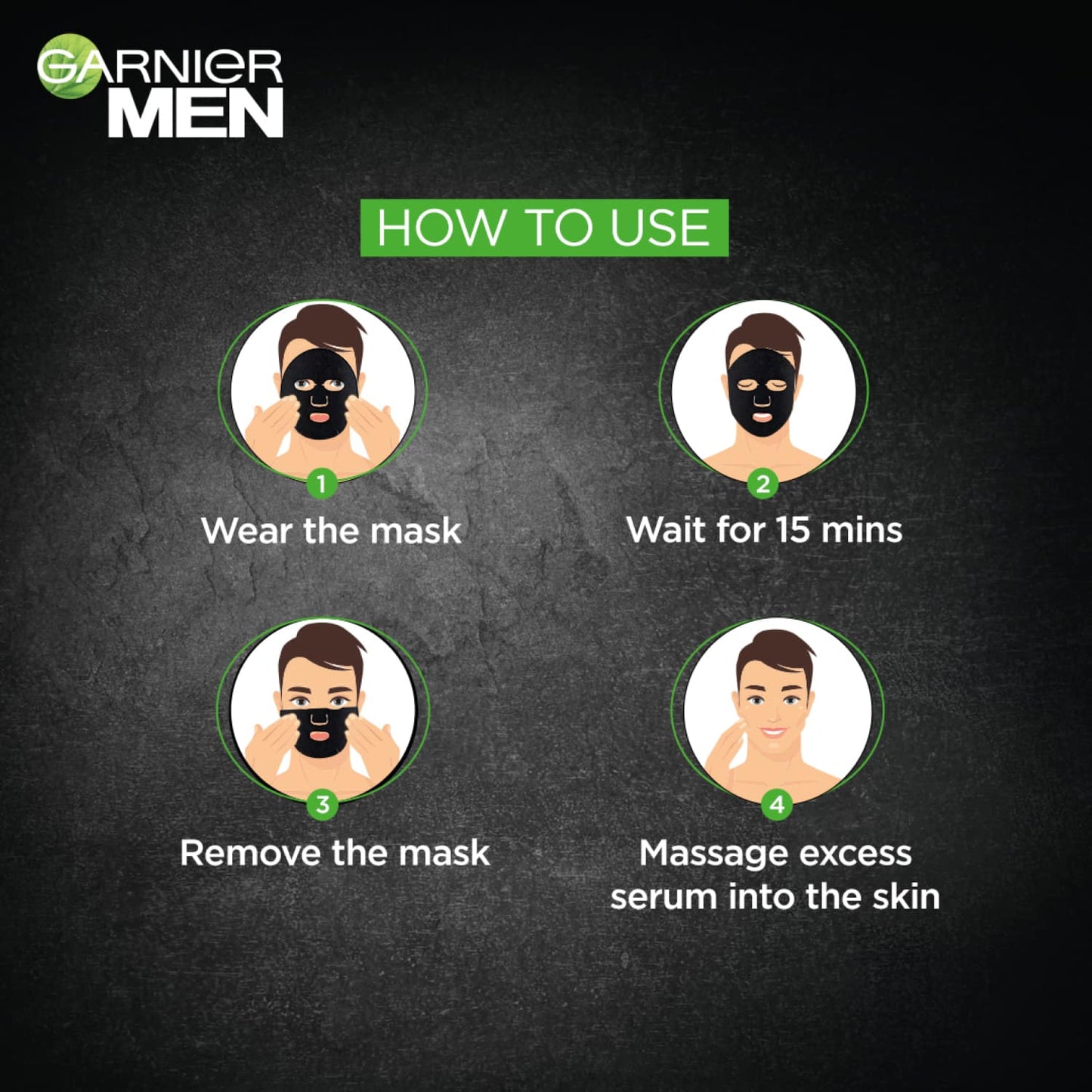 Garnier Men Power White XL Charcoal Mask (28g)