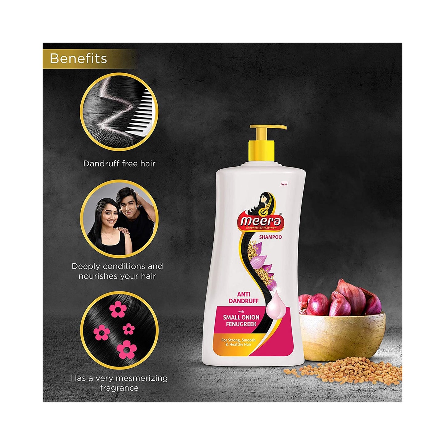 Meera Anti Dandruff Shampoo (340ml)