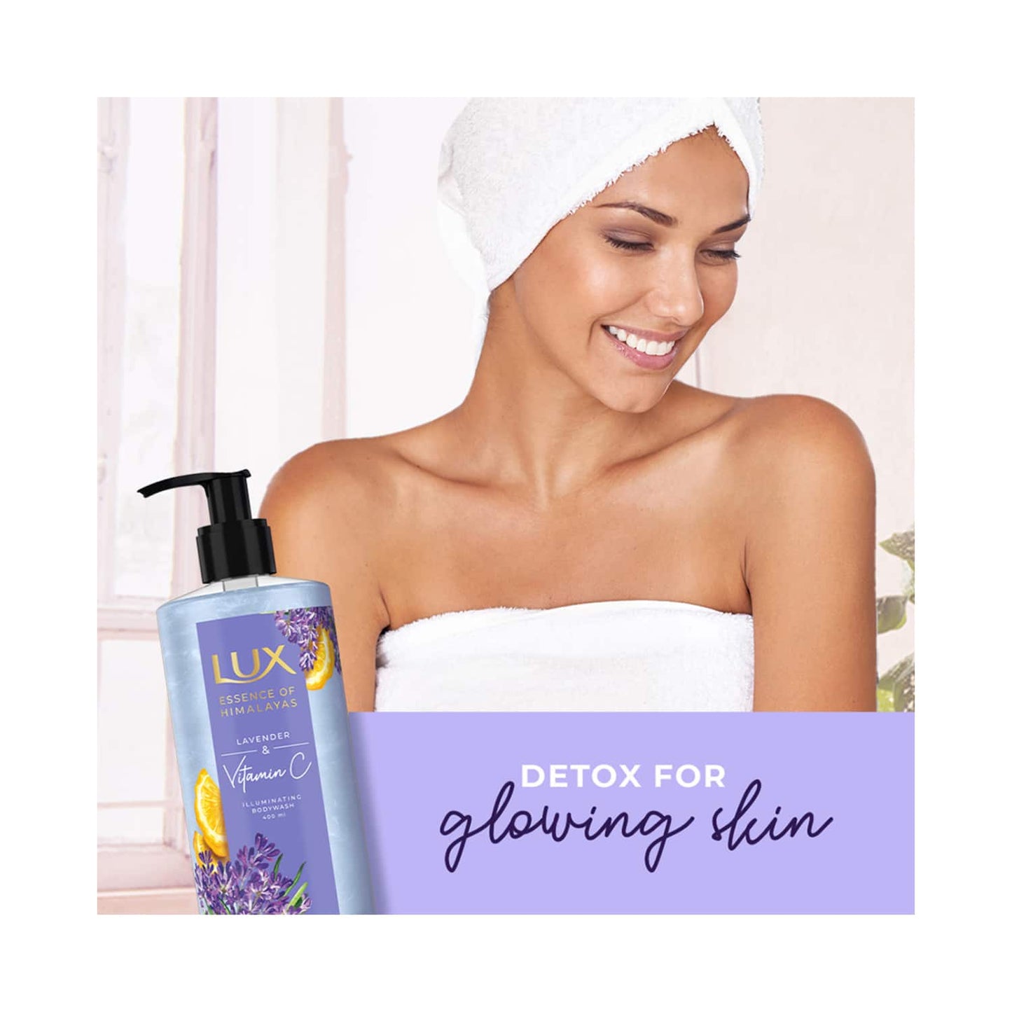 Lux Lavender & Vitamin C Shim Body Wash (400ml)