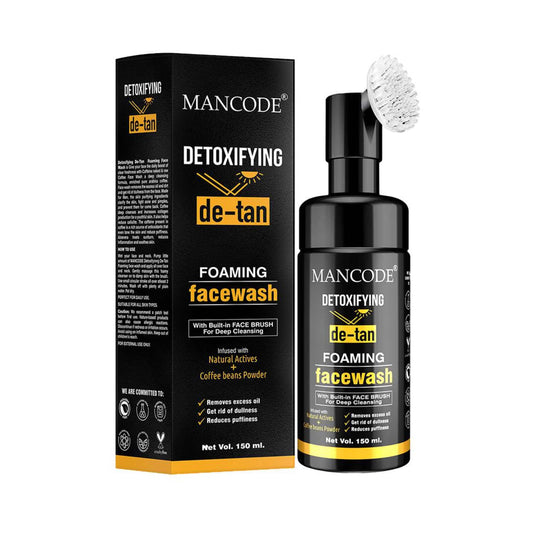 Mancode Detoxifying De-Tan Foam Face Wash (150ml)